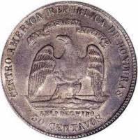 (№1879km44) Монета Гондурас 1879 год 50 Centavos